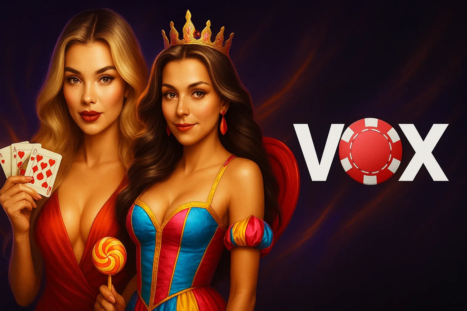 Formularz zakładania nowego konta użytkownika w Vox casino